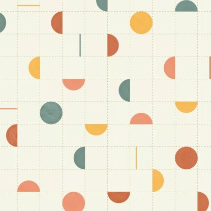 Jump Around multicouleurs Collection Around Papier peint Caselio