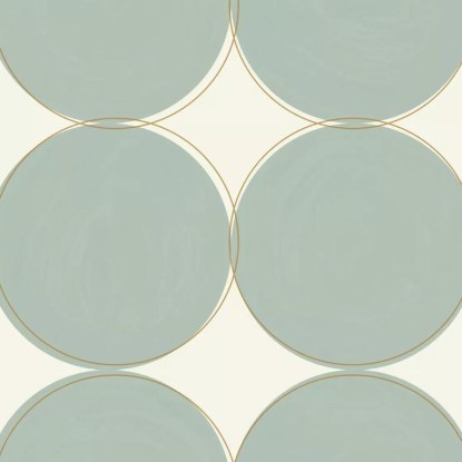 All Around bleu fumée doré Collection Around Papier peint Caselio