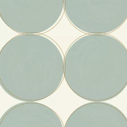 All Around bleu fumée doré Collection Around Papier peint Caselio