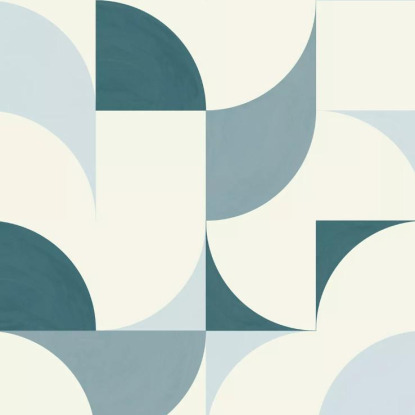 Look Around bleu canard Collection Around Papier peint Caselio