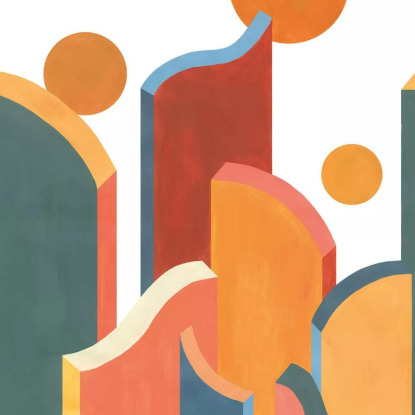 Play Around multicouleurs Collection Around Papier peint panoramique Caselio