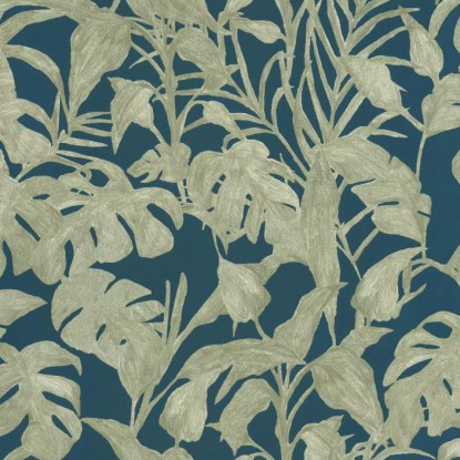 Bogota vert kaki bleu Collection Green & Co Papier peint Caselio