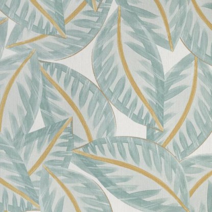 Caracas vert d'eau or Collection Green & Co Papier peint Caselio