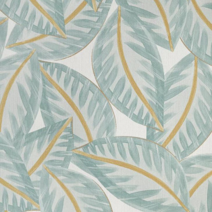 Caracas vert d'eau or Collection Green & Co Papier peint Caselio