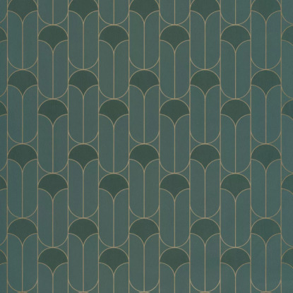 Paris vert anglais Collection Green & Co Papier peint Caselio