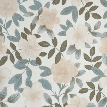 Gaia bleu grise fond blanc Collection Danae Papier peint Caselio