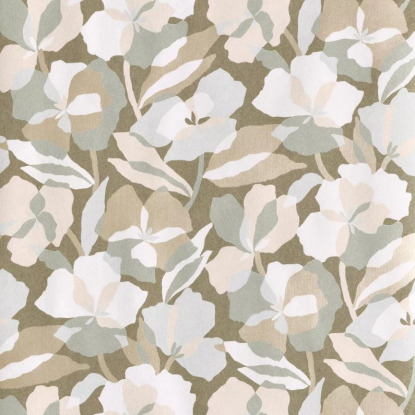 Amaryllis sauge/nacré Collection Jardin Félicia Papier peint Casamance