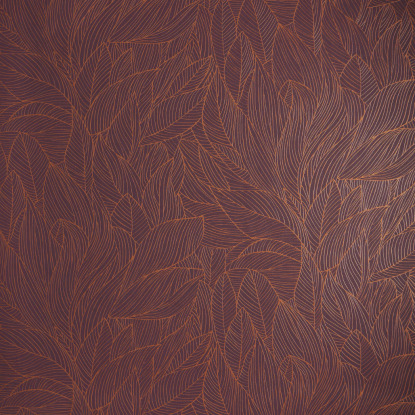 Hosta pourpre/cuivré Collection Jardin Félicia Papier peint Casamance