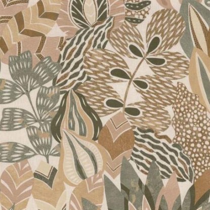 Alfabia kaki/vanille Collection Palmadora Papier peint Casamance