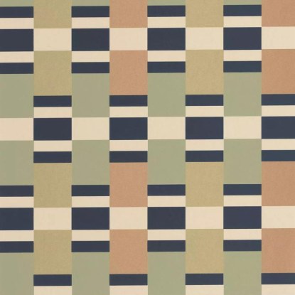 Chess Game vert / ocre Collection Color Game Papier peint Casadeco