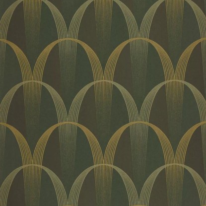 Entrée des artistes kaki / or Collection Années folles Papier peint Casadeco