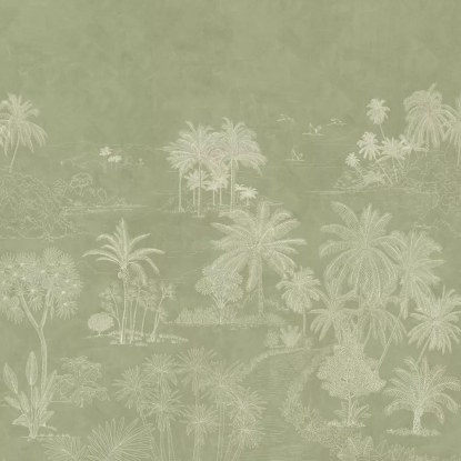 Timor vert Collection Borneo Papier peint panoramique Caselio