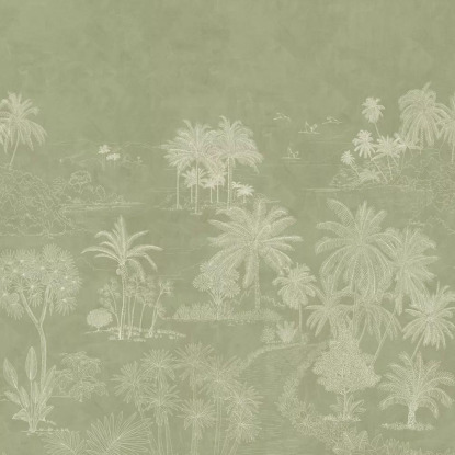 Timor vert Collection Borneo Papier peint panoramique Caselio