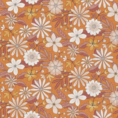 Emy orange rose Collection Twist Papier peint Caselio