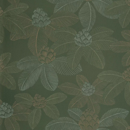 Lotus vert anglais Collection Art of botany Papier peint Caselio