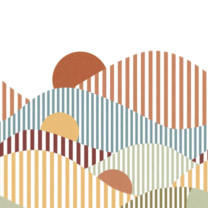 Linear multicouleurs Collection Line up Papier peint panoramique Caselio