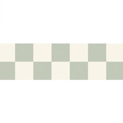 Checks border vert amande Collection Line up Papier peint frise Caselio