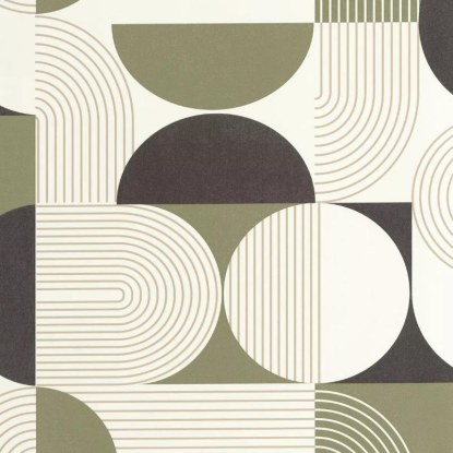 Amplitude vert kaki Collection Graphic Papier peint Caselio