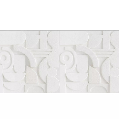 Mineral base blanc Collection Reliefs Papier peint panoramique Caselio