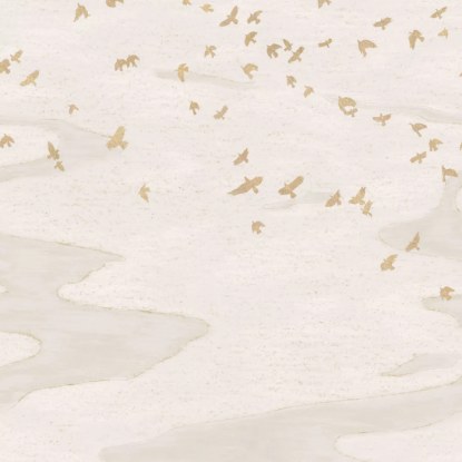 Migration ivoire/doré Collection Panoramas 4 Papier peint panoramique Casamance