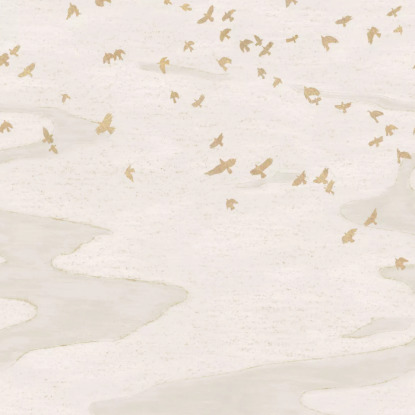 Migration ivoire/doré Collection Panoramas 4 Papier peint panoramique Casamance