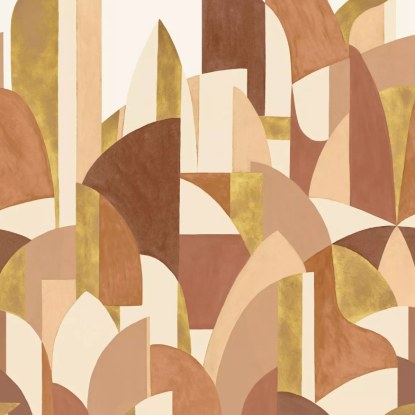 Pablo terracotta/doré Collection Panoramas 4 Papier peint panoramique Casamance