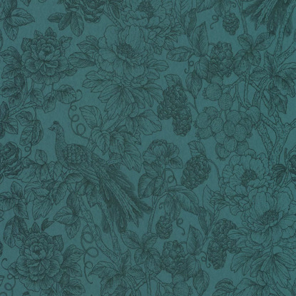 Feather turquoise Collection Delicacy Papier peint Casadeco