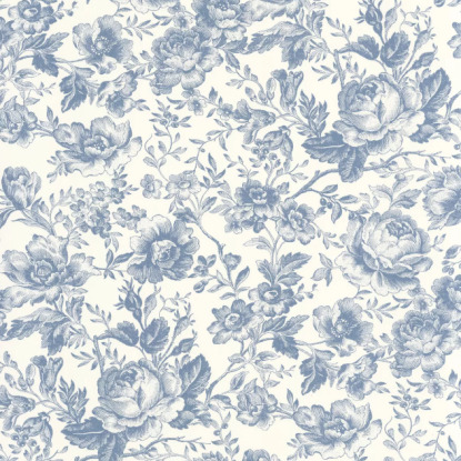 Célestine bleu encre Collection Les belles toiles de Jouy 2 Casadeco