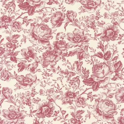 Célestine rouge grenat Collection Les belles toiles de Jouy 2 Casadeco