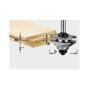 Fraise à languetter/profiler HW S8 D46 x D12-FD Festool