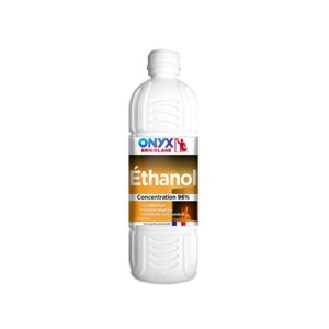 Ethanol 96% combustible pour cheminée sans conduit d'origine végétale Onyx